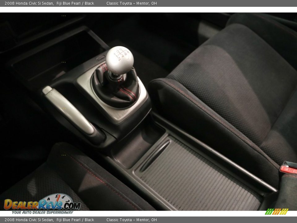 2008 Honda Civic Si Sedan Fiji Blue Pearl / Black Photo #11