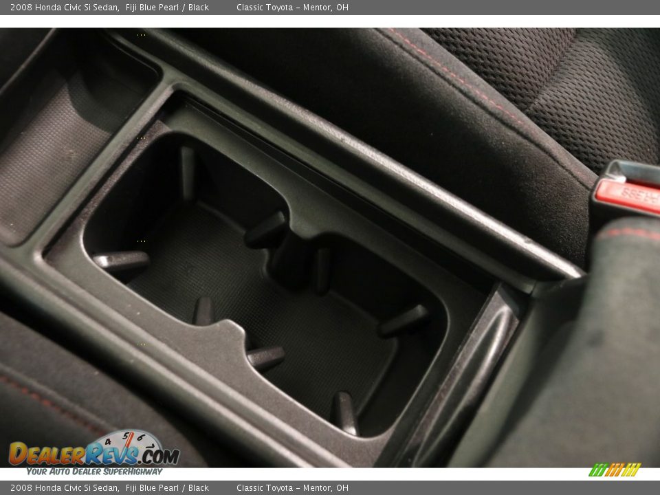 2008 Honda Civic Si Sedan Fiji Blue Pearl / Black Photo #12