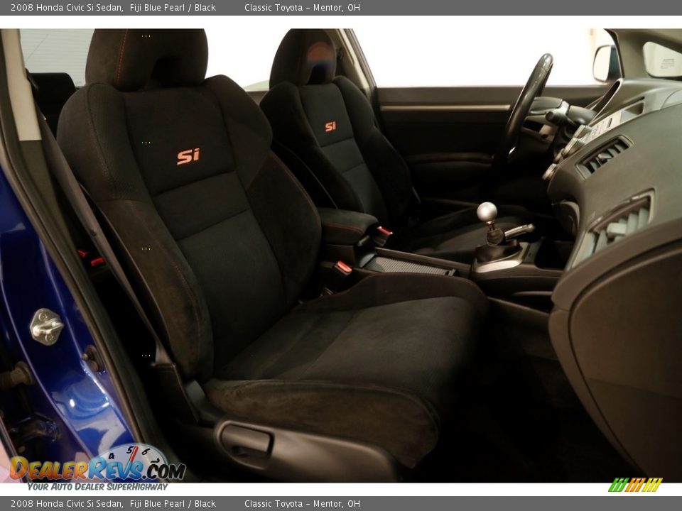 2008 Honda Civic Si Sedan Fiji Blue Pearl / Black Photo #13