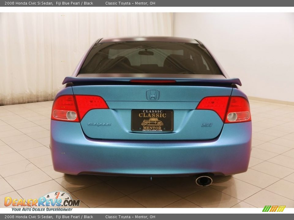 2008 Honda Civic Si Sedan Fiji Blue Pearl / Black Photo #16