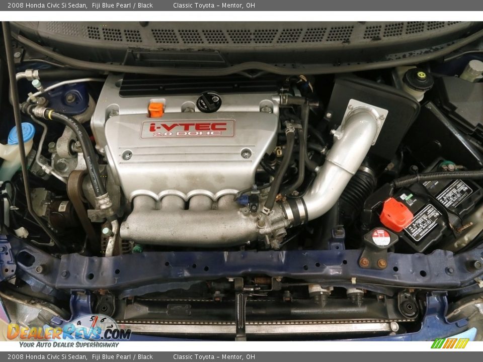 2008 Honda Civic Si Sedan Fiji Blue Pearl / Black Photo #17