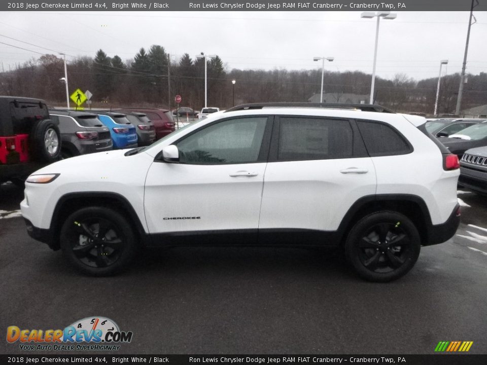 2018 Jeep Cherokee Limited 4x4 Bright White / Black Photo #2
