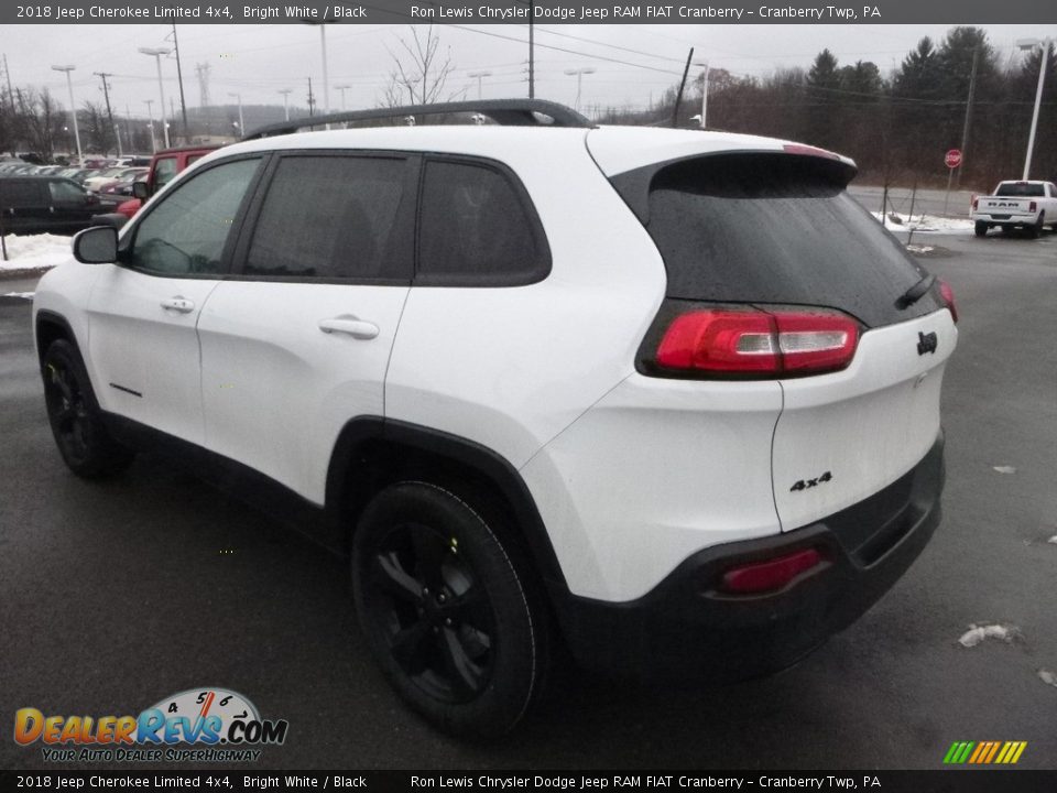 2018 Jeep Cherokee Limited 4x4 Bright White / Black Photo #3