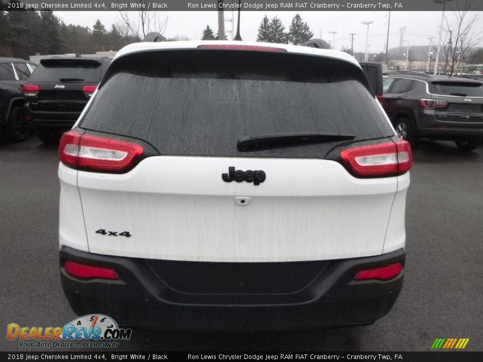 2018 Jeep Cherokee Limited 4x4 Bright White / Black Photo #4