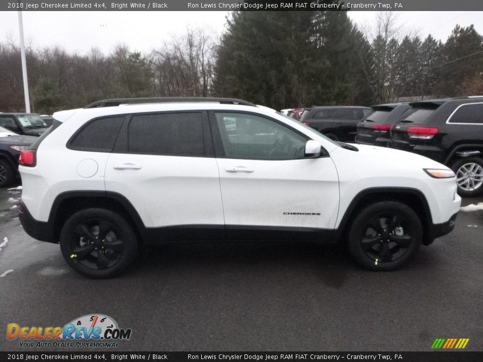 2018 Jeep Cherokee Limited 4x4 Bright White / Black Photo #6