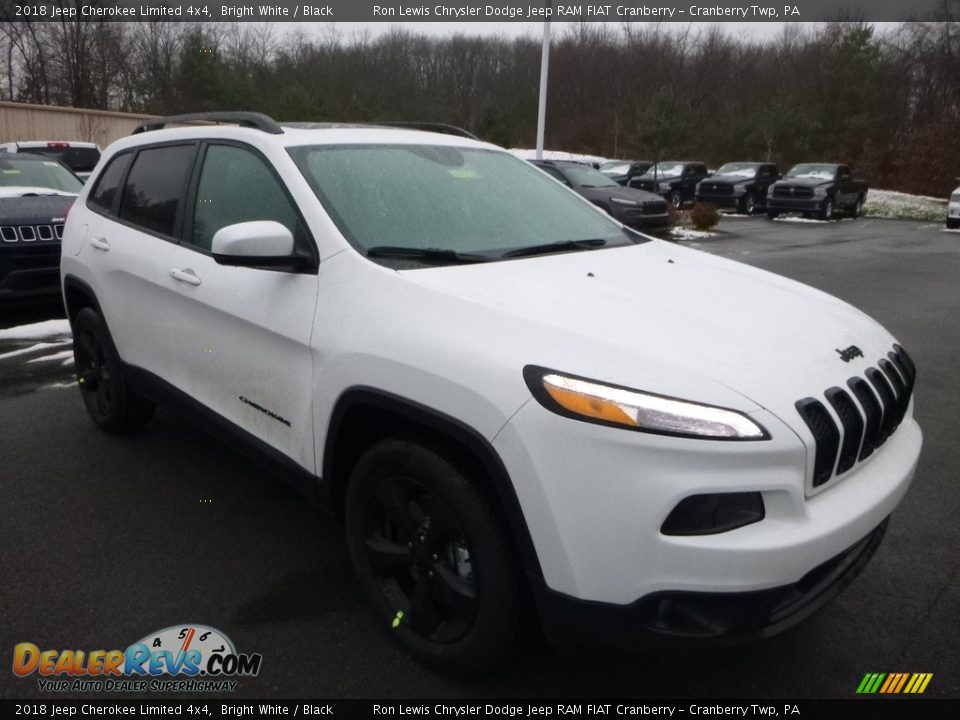 2018 Jeep Cherokee Limited 4x4 Bright White / Black Photo #7