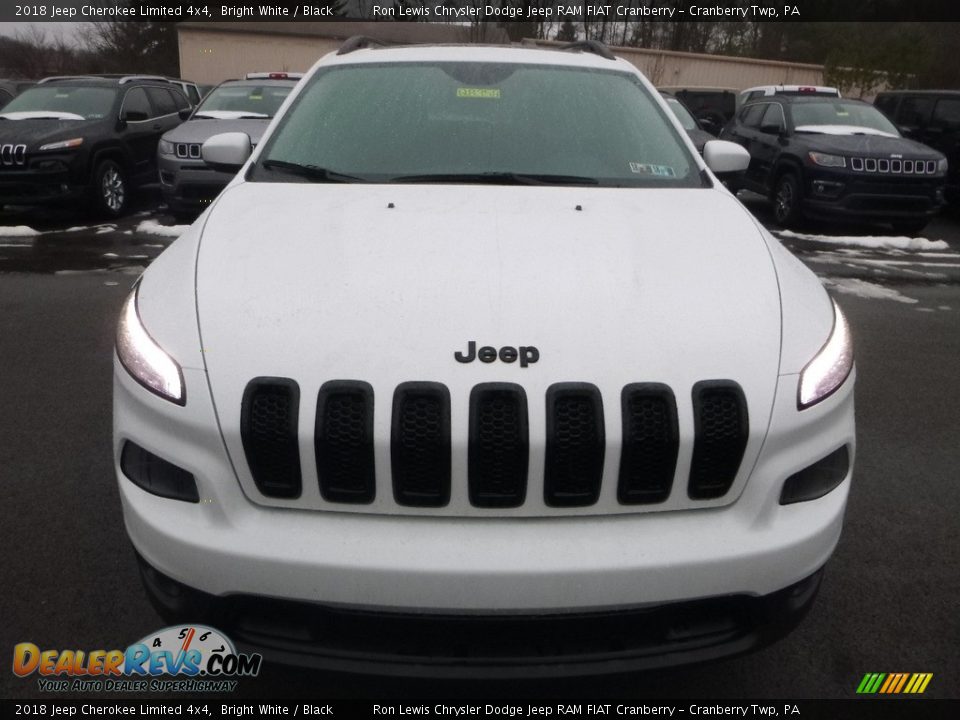 2018 Jeep Cherokee Limited 4x4 Bright White / Black Photo #8
