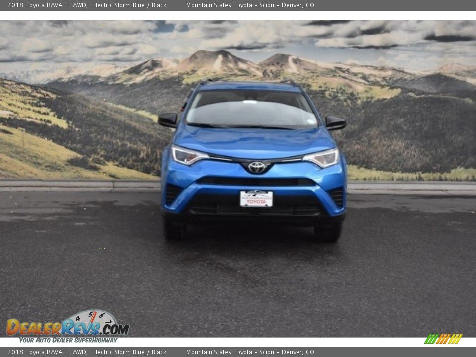 2018 Toyota RAV4 LE AWD Electric Storm Blue / Black Photo #2