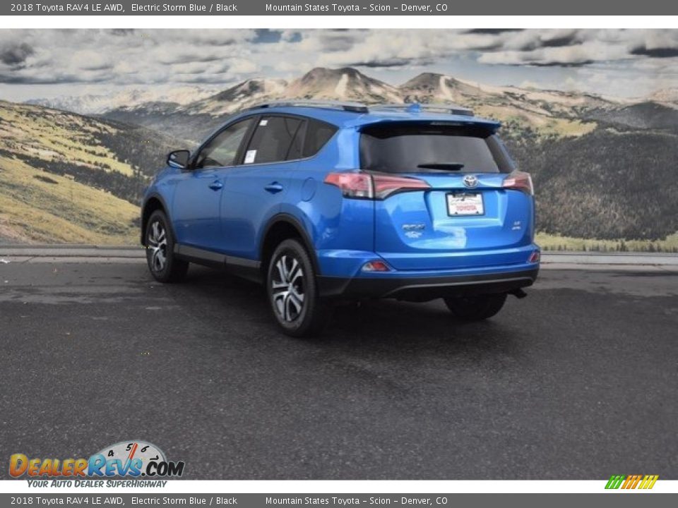 2018 Toyota RAV4 LE AWD Electric Storm Blue / Black Photo #3