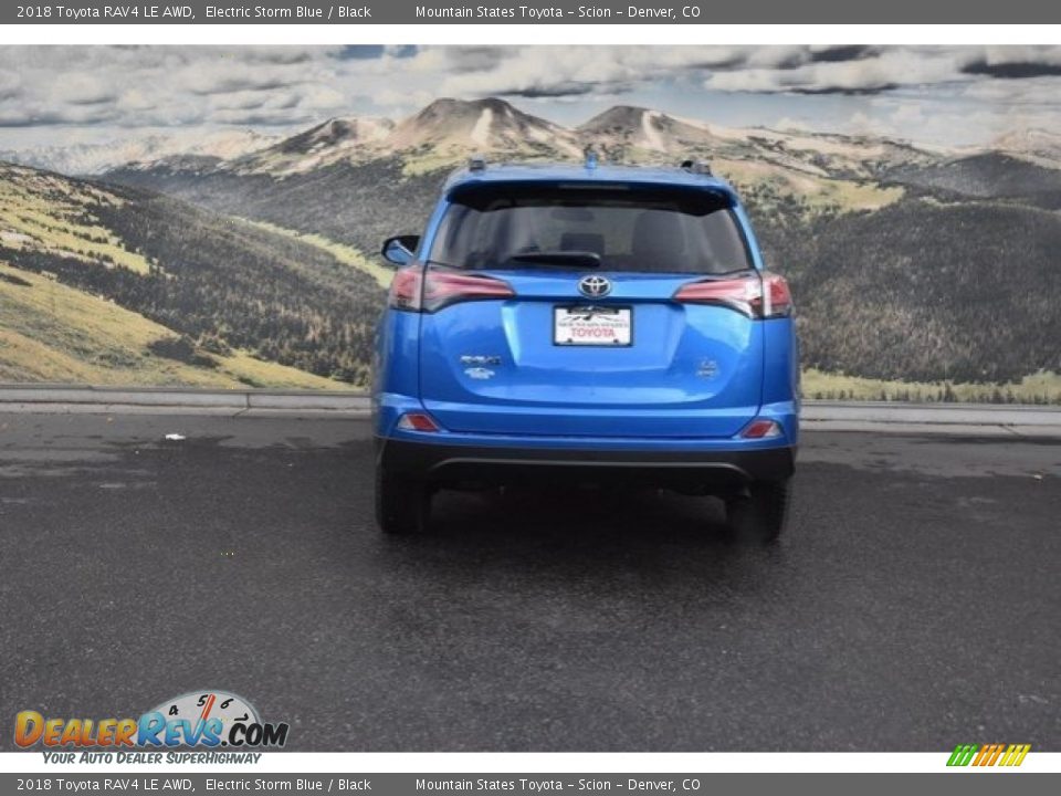 2018 Toyota RAV4 LE AWD Electric Storm Blue / Black Photo #4