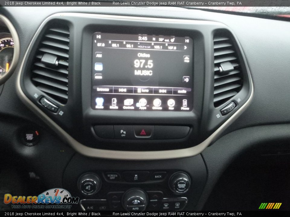 2018 Jeep Cherokee Limited 4x4 Bright White / Black Photo #19