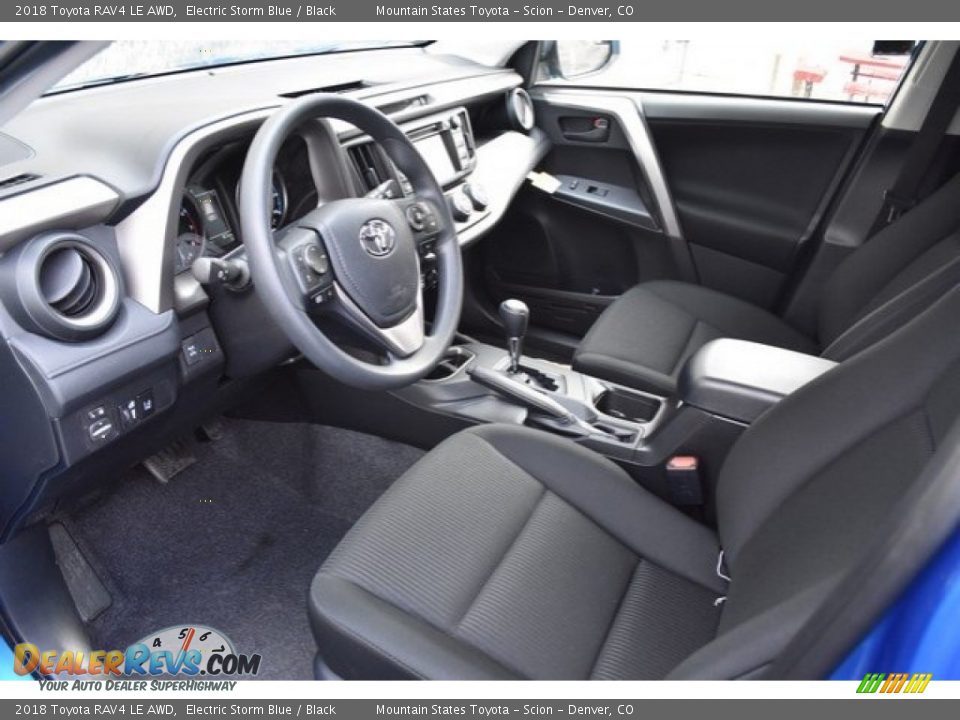 2018 Toyota RAV4 LE AWD Electric Storm Blue / Black Photo #5