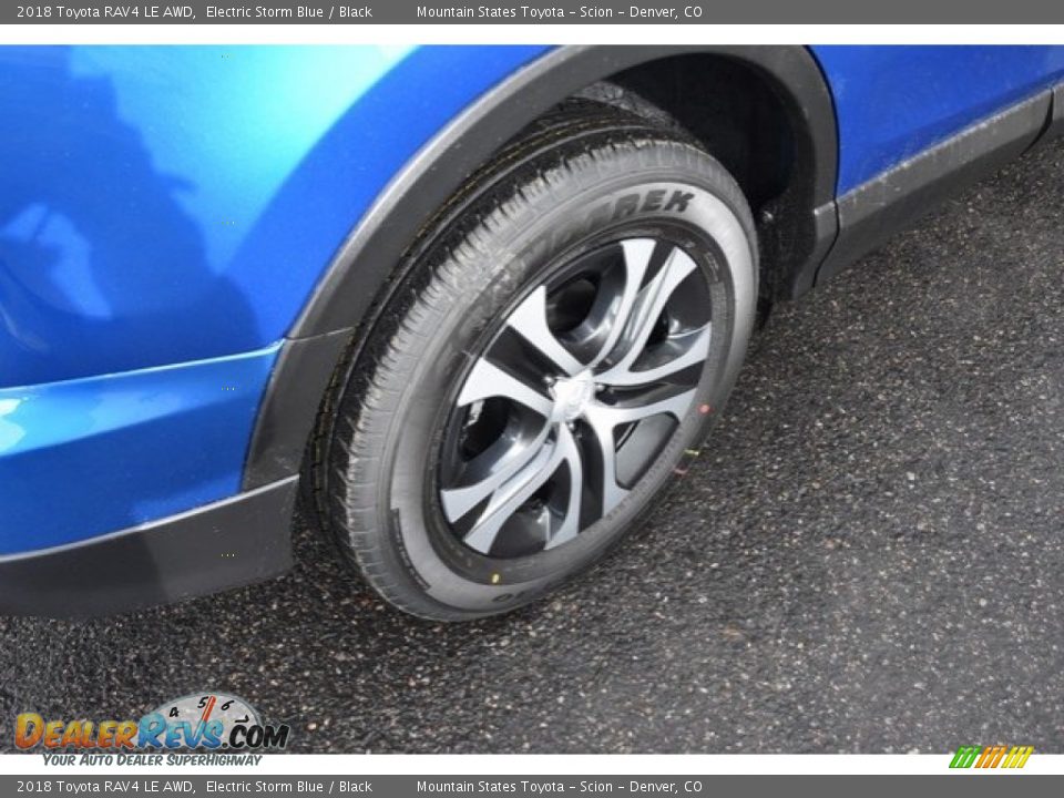2018 Toyota RAV4 LE AWD Electric Storm Blue / Black Photo #9