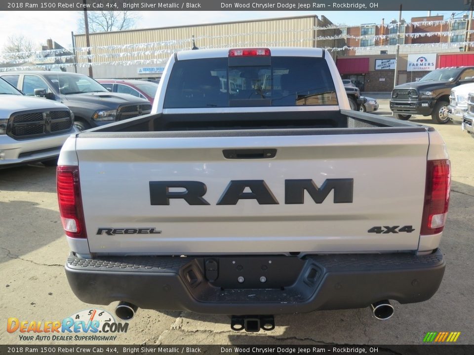 2018 Ram 1500 Rebel Crew Cab 4x4 Bright Silver Metallic / Black Photo #11