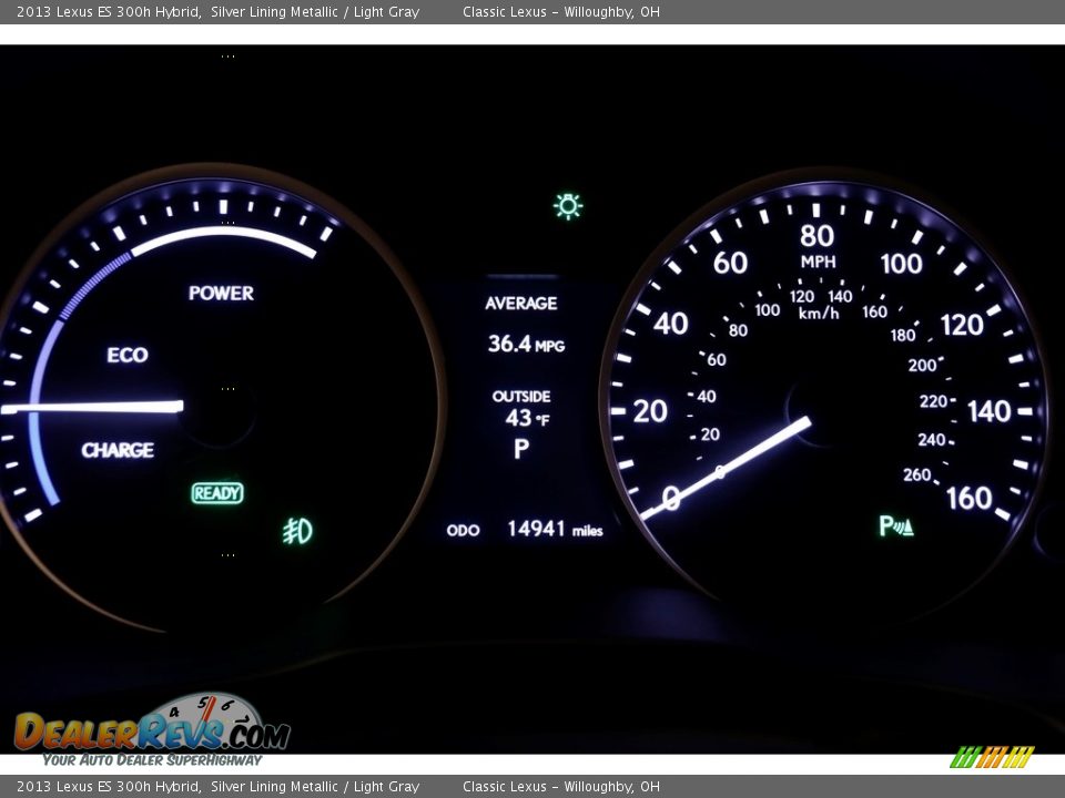 2013 Lexus ES 300h Hybrid Silver Lining Metallic / Light Gray Photo #8