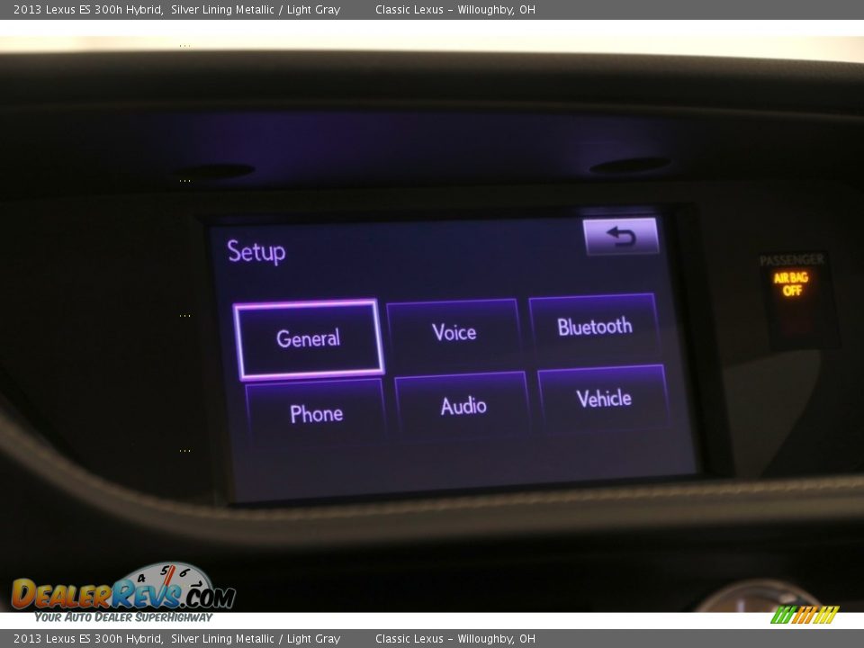2013 Lexus ES 300h Hybrid Silver Lining Metallic / Light Gray Photo #13