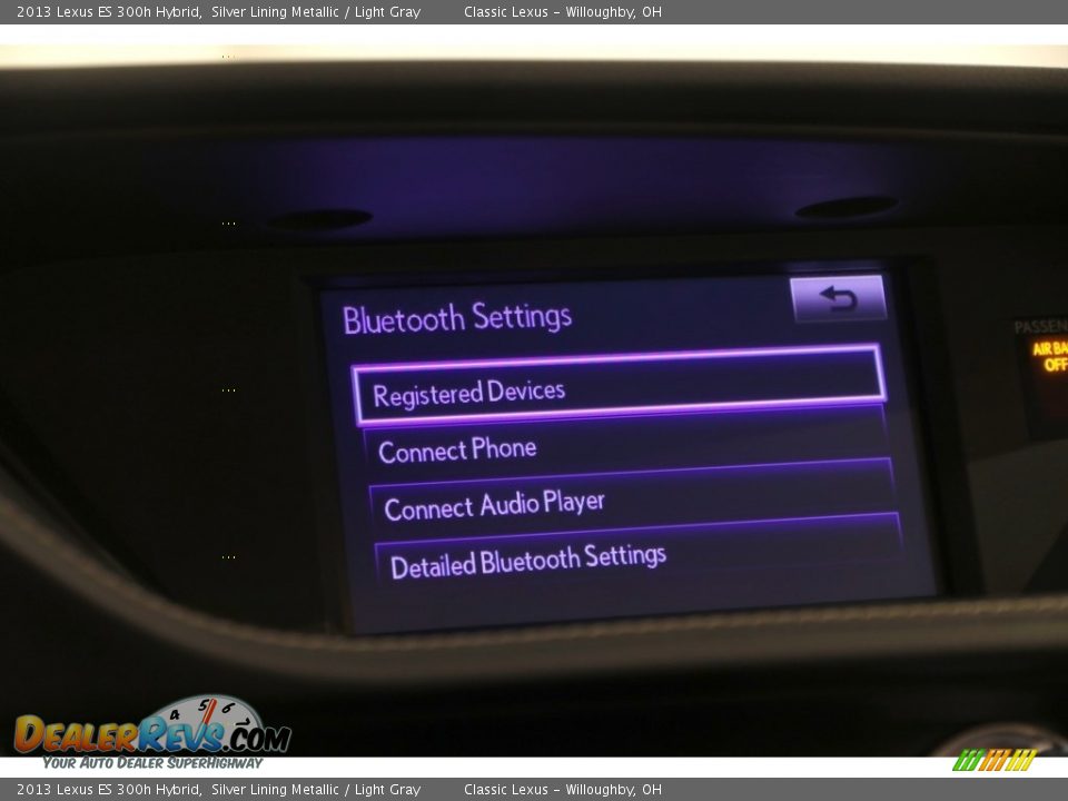 2013 Lexus ES 300h Hybrid Silver Lining Metallic / Light Gray Photo #14