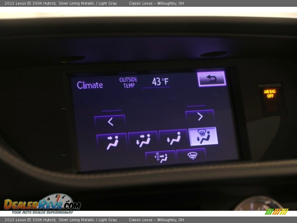 2013 Lexus ES 300h Hybrid Silver Lining Metallic / Light Gray Photo #15