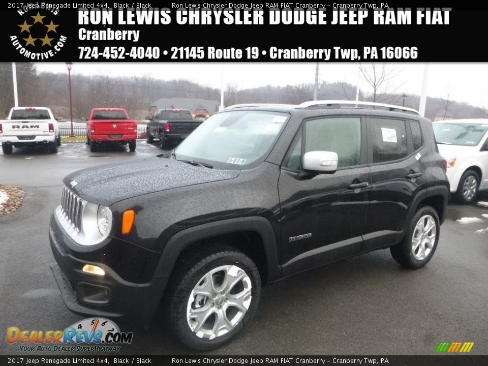 2017 Jeep Renegade Limited 4x4 Black / Black Photo #1