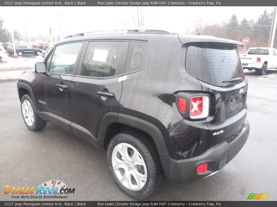 2017 Jeep Renegade Limited 4x4 Black / Black Photo #3