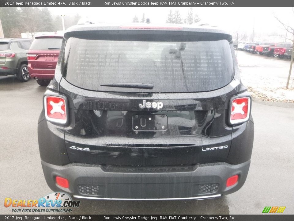 2017 Jeep Renegade Limited 4x4 Black / Black Photo #4