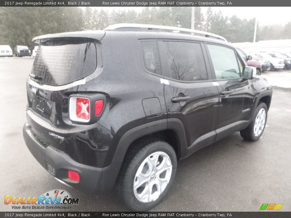 2017 Jeep Renegade Limited 4x4 Black / Black Photo #5