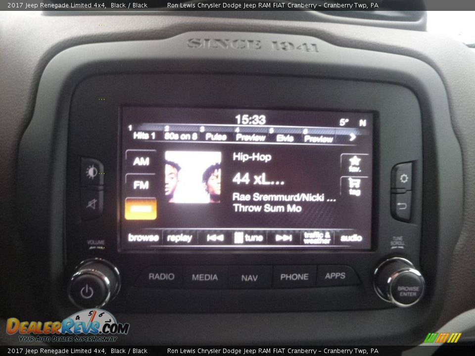 2017 Jeep Renegade Limited 4x4 Black / Black Photo #17