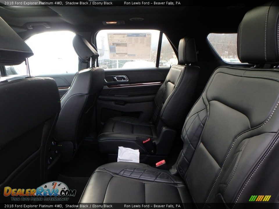 Rear Seat of 2018 Ford Explorer Platinum 4WD Photo #12