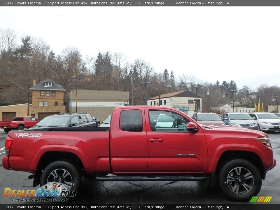 2017 Toyota Tacoma TRD Sport Access Cab 4x4 Barcelona Red Metallic / TRD Black/Orange Photo #2