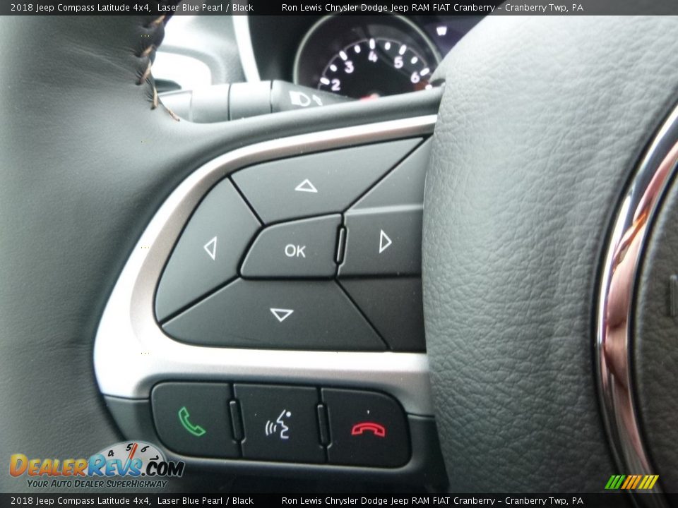 2018 Jeep Compass Latitude 4x4 Laser Blue Pearl / Black Photo #19