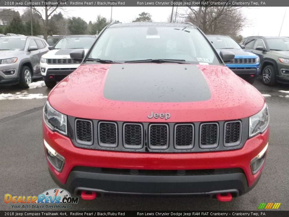 2018 Jeep Compass Trailhawk 4x4 Redline Pearl / Black/Ruby Red Photo #8