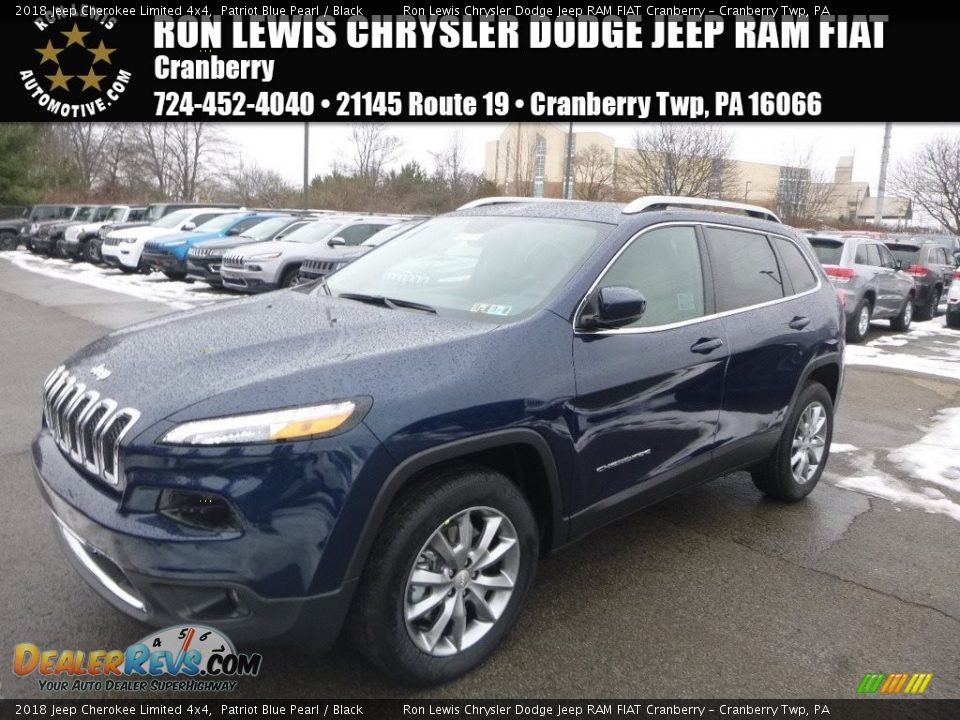 2018 Jeep Cherokee Limited 4x4 Patriot Blue Pearl / Black Photo #1
