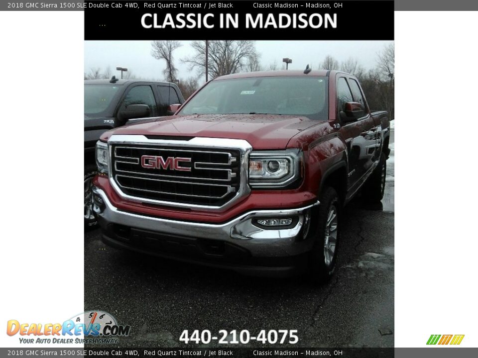2018 GMC Sierra 1500 SLE Double Cab 4WD Red Quartz Tintcoat / Jet Black Photo #1