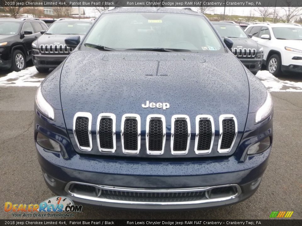 2018 Jeep Cherokee Limited 4x4 Patriot Blue Pearl / Black Photo #8