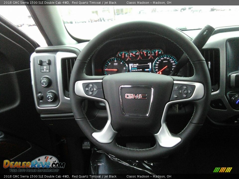 2018 GMC Sierra 1500 SLE Double Cab 4WD Red Quartz Tintcoat / Jet Black Photo #6
