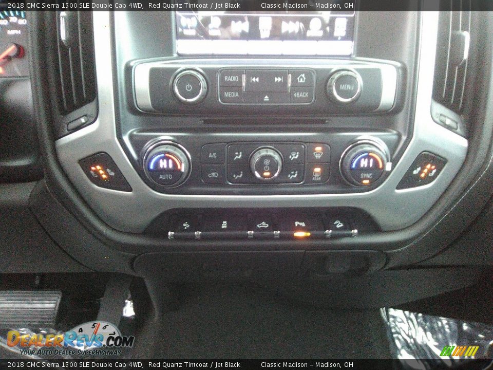 2018 GMC Sierra 1500 SLE Double Cab 4WD Red Quartz Tintcoat / Jet Black Photo #7