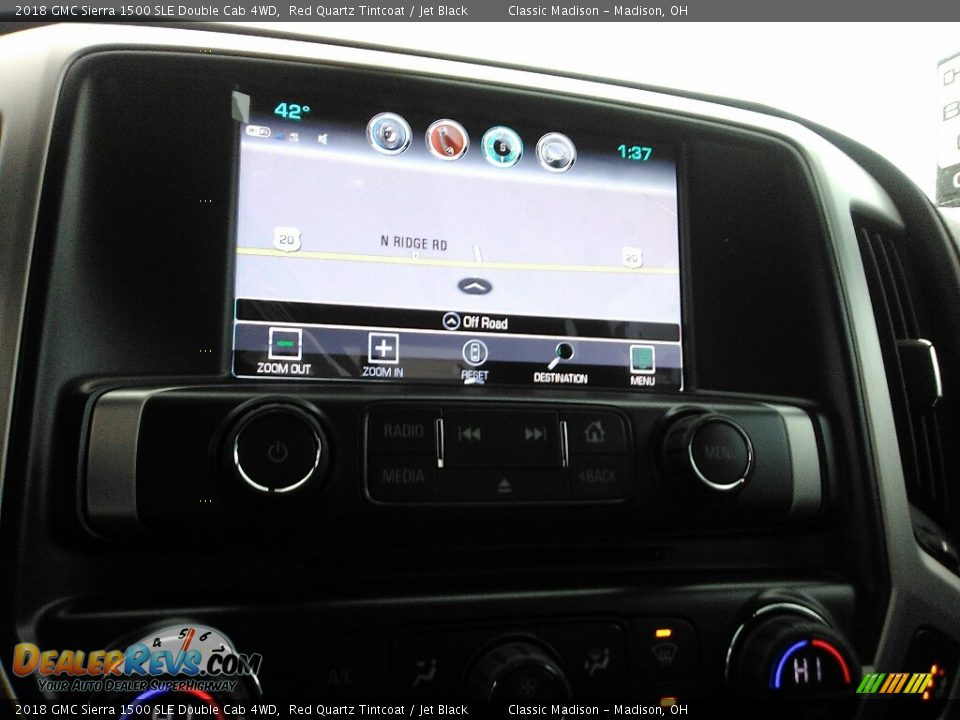 2018 GMC Sierra 1500 SLE Double Cab 4WD Red Quartz Tintcoat / Jet Black Photo #9