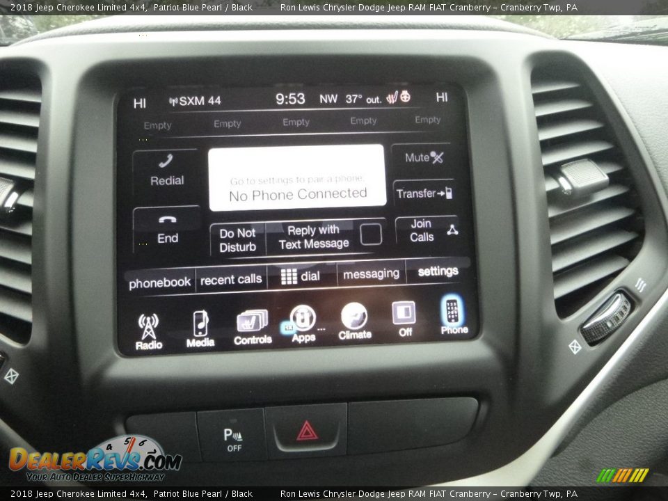 2018 Jeep Cherokee Limited 4x4 Patriot Blue Pearl / Black Photo #16