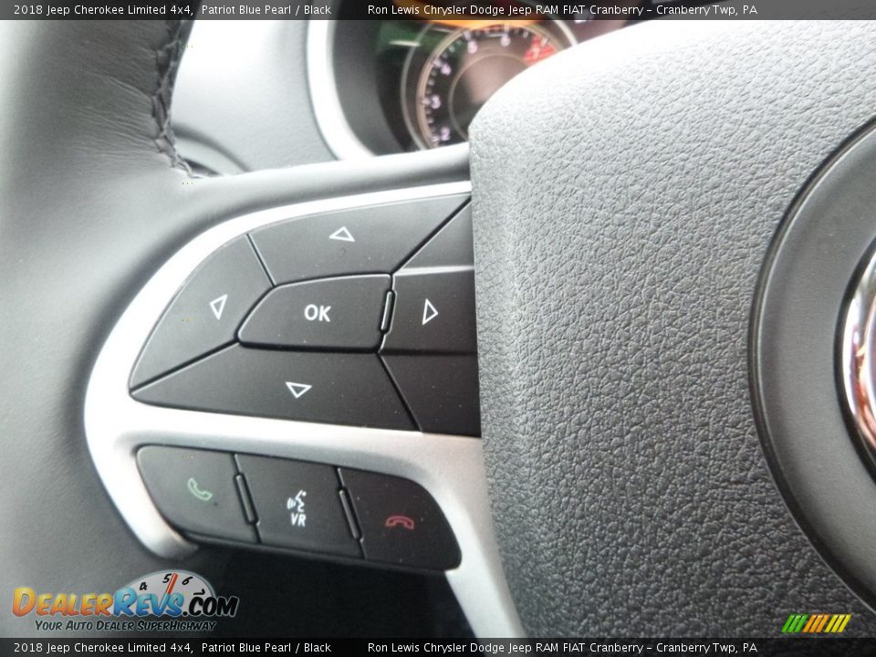 2018 Jeep Cherokee Limited 4x4 Patriot Blue Pearl / Black Photo #20