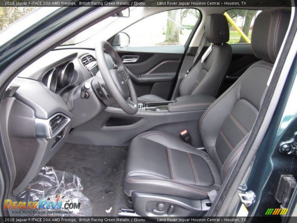 Ebony Interior - 2018 Jaguar F-PACE 20d AWD Prestige Photo #3