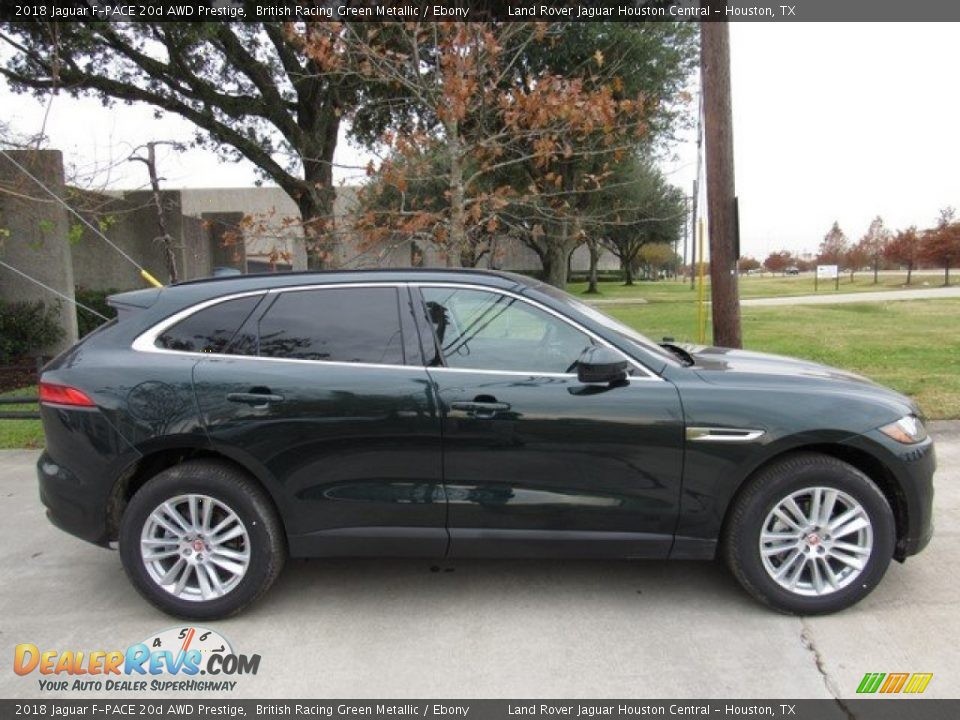 2018 Jaguar F-PACE 20d AWD Prestige British Racing Green Metallic / Ebony Photo #6