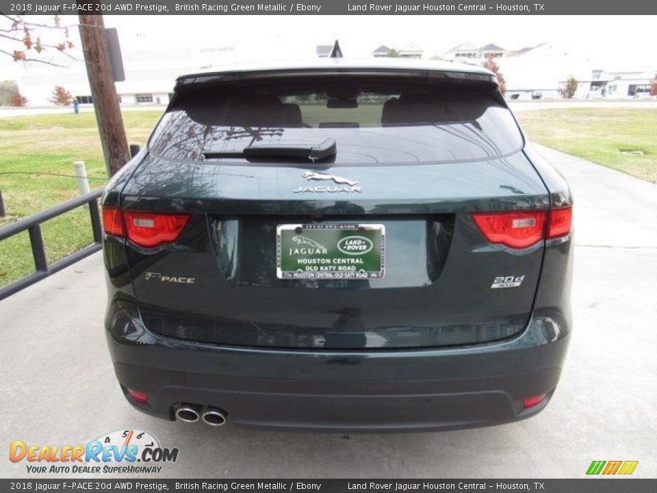2018 Jaguar F-PACE 20d AWD Prestige British Racing Green Metallic / Ebony Photo #8
