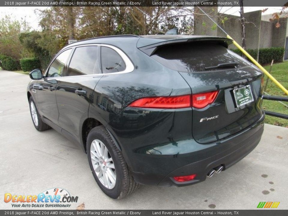 2018 Jaguar F-PACE 20d AWD Prestige British Racing Green Metallic / Ebony Photo #12