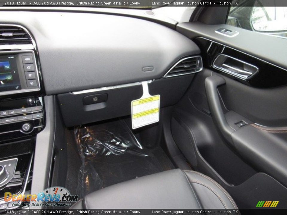 2018 Jaguar F-PACE 20d AWD Prestige British Racing Green Metallic / Ebony Photo #14