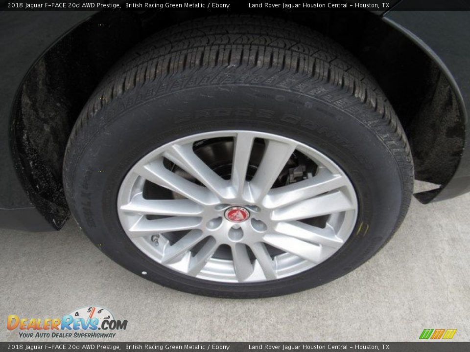 2018 Jaguar F-PACE 20d AWD Prestige British Racing Green Metallic / Ebony Photo #24