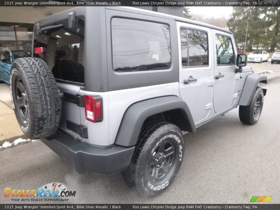 2015 Jeep Wrangler Unlimited Sport 4x4 Billet Silver Metallic / Black Photo #2
