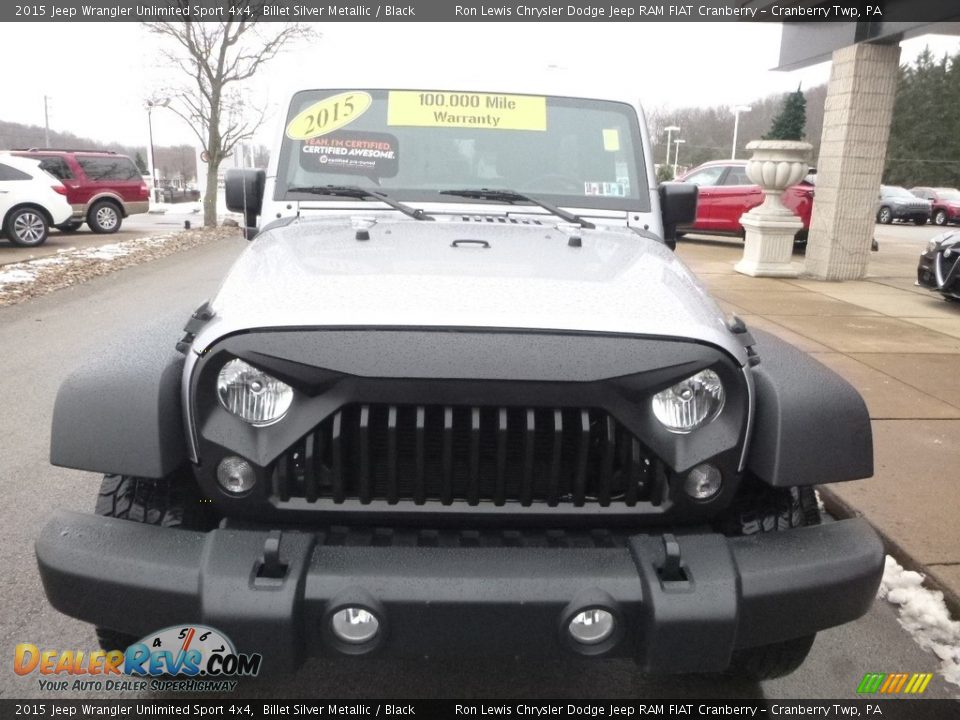 2015 Jeep Wrangler Unlimited Sport 4x4 Billet Silver Metallic / Black Photo #4