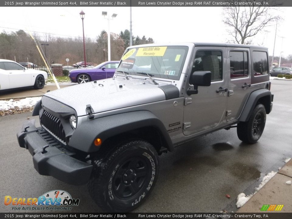 2015 Jeep Wrangler Unlimited Sport 4x4 Billet Silver Metallic / Black Photo #5