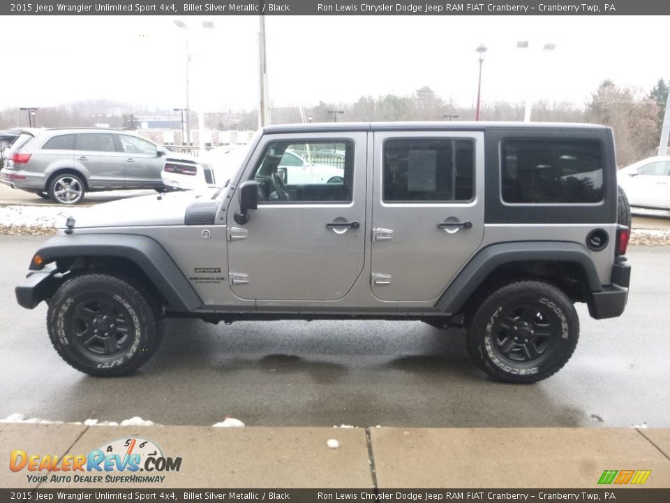 2015 Jeep Wrangler Unlimited Sport 4x4 Billet Silver Metallic / Black Photo #6