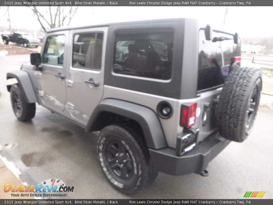 2015 Jeep Wrangler Unlimited Sport 4x4 Billet Silver Metallic / Black Photo #7
